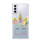 Personalised Unicorn Face Samsung S21 Plus Case