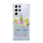 Personalised Unicorn Face Samsung S21 Ultra Case