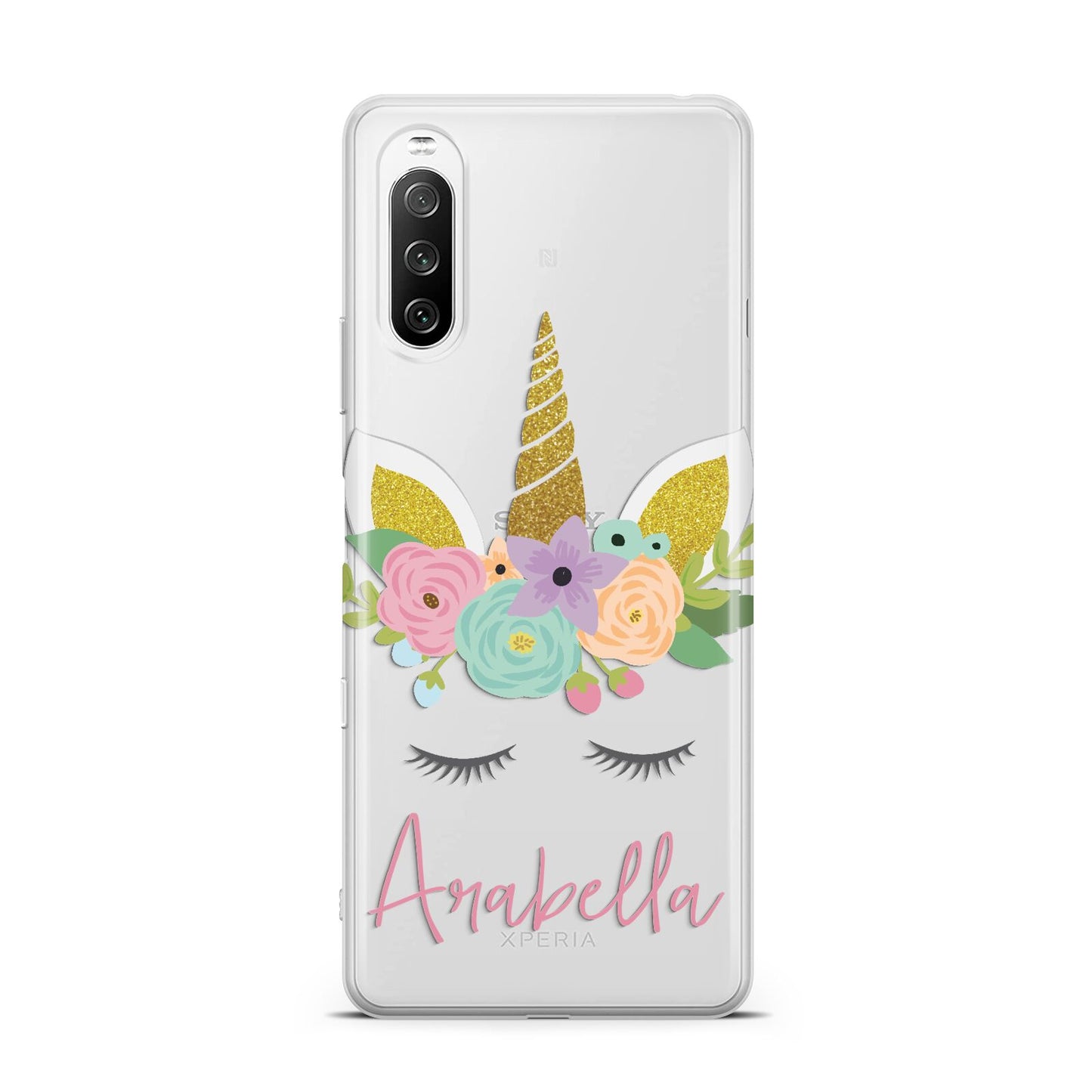 Personalised Unicorn Face Sony Xperia 10 III Case