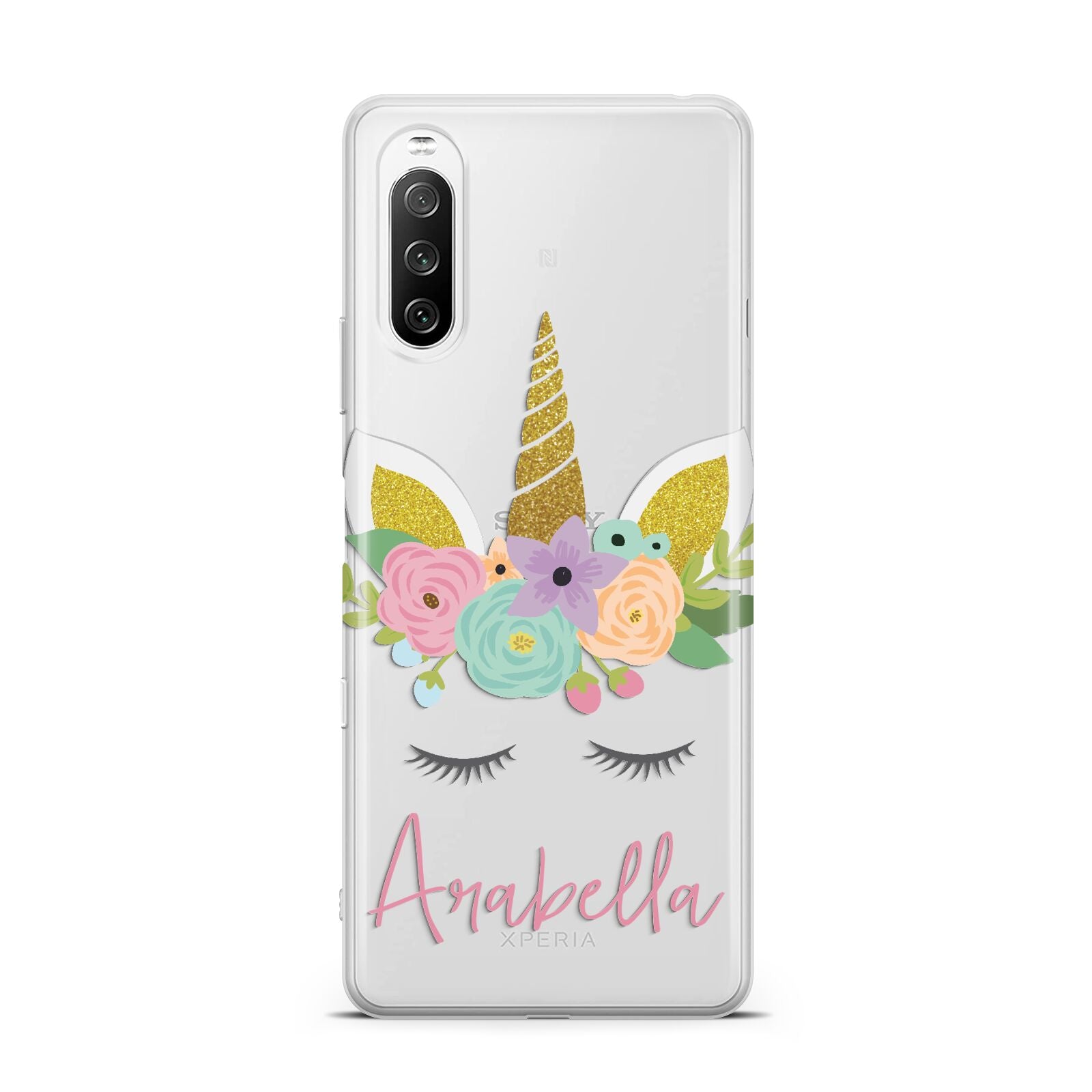 Personalised Unicorn Face Sony Xperia 10 III Case