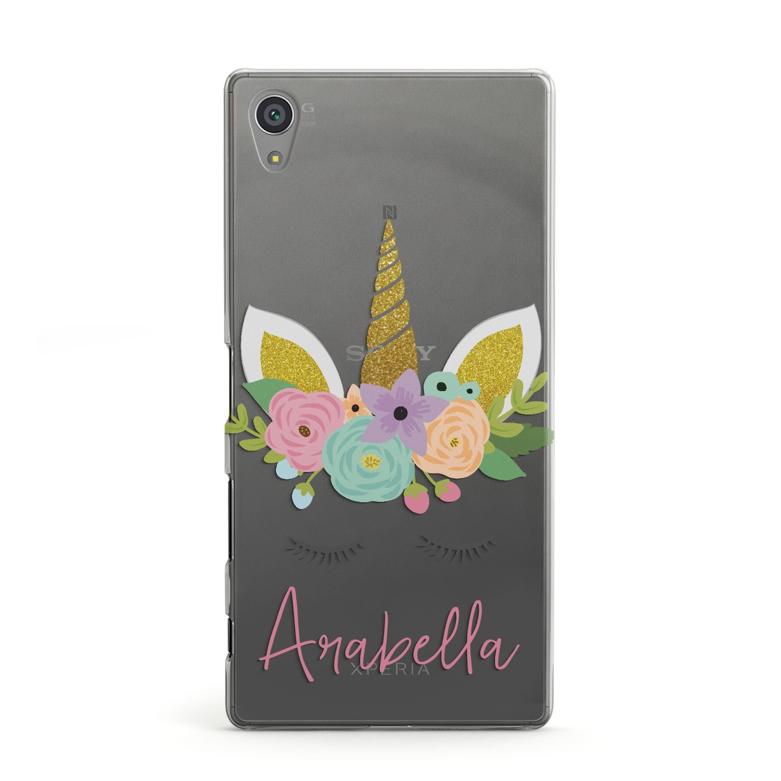 Personalised Unicorn Face Sony Xperia Case