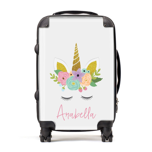 Personalised Unicorn Face Suitcase
