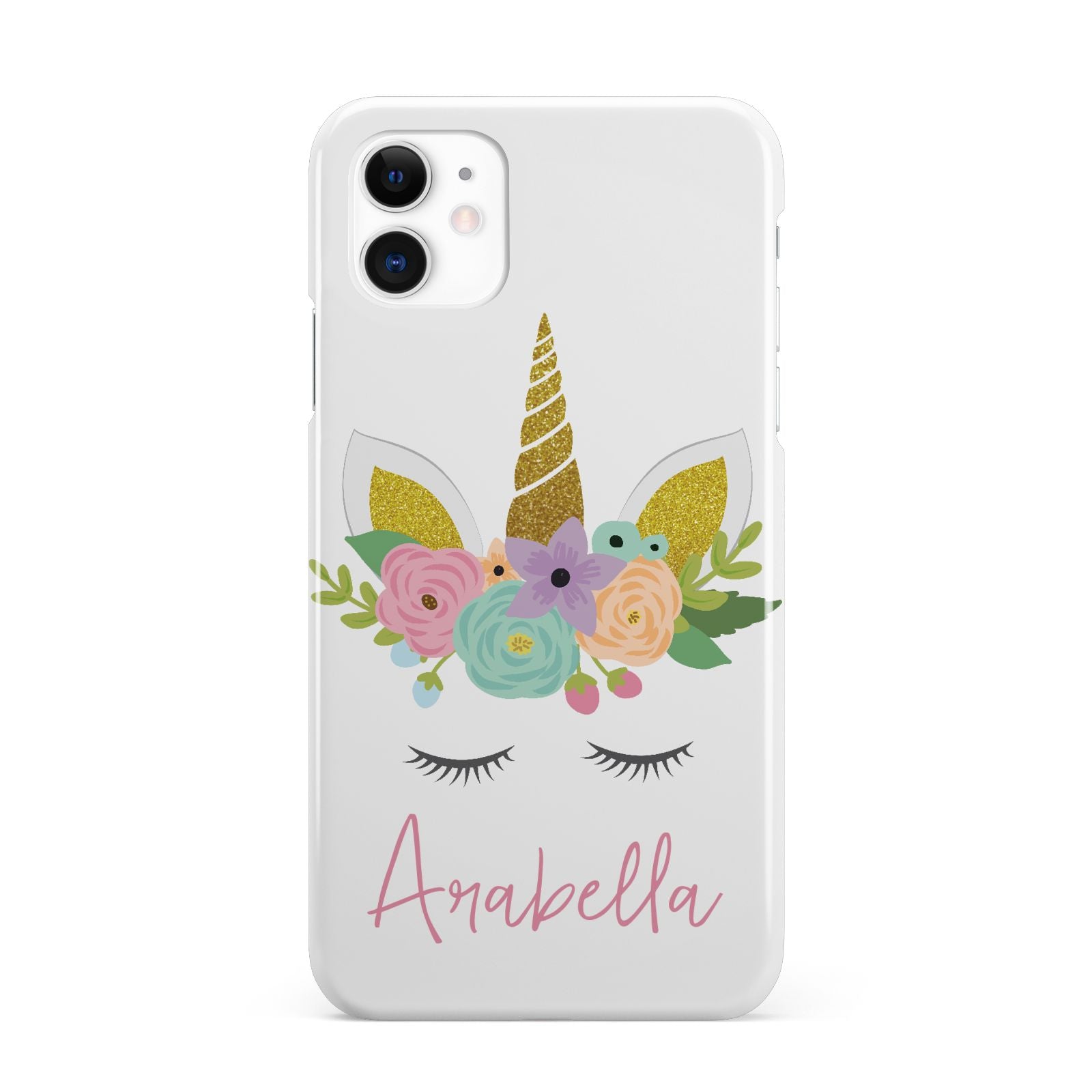 Personalised Unicorn Face iPhone 11 3D Snap Case