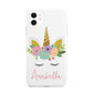Personalised Unicorn Face iPhone 11 3D Tough Case