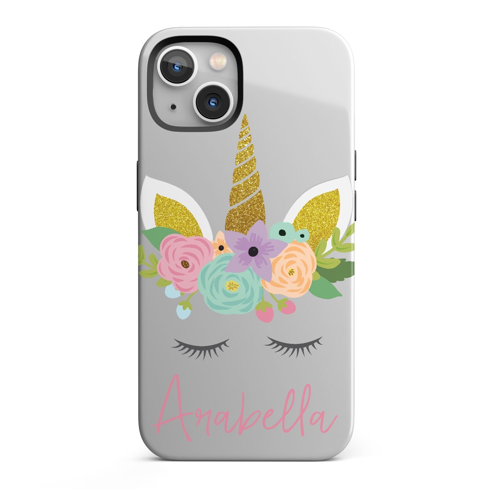 Personalised Unicorn Face iPhone 13 Full Wrap 3D Tough Case