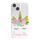 Personalised Unicorn Face iPhone 13 Mini Full Wrap 3D Snap Case