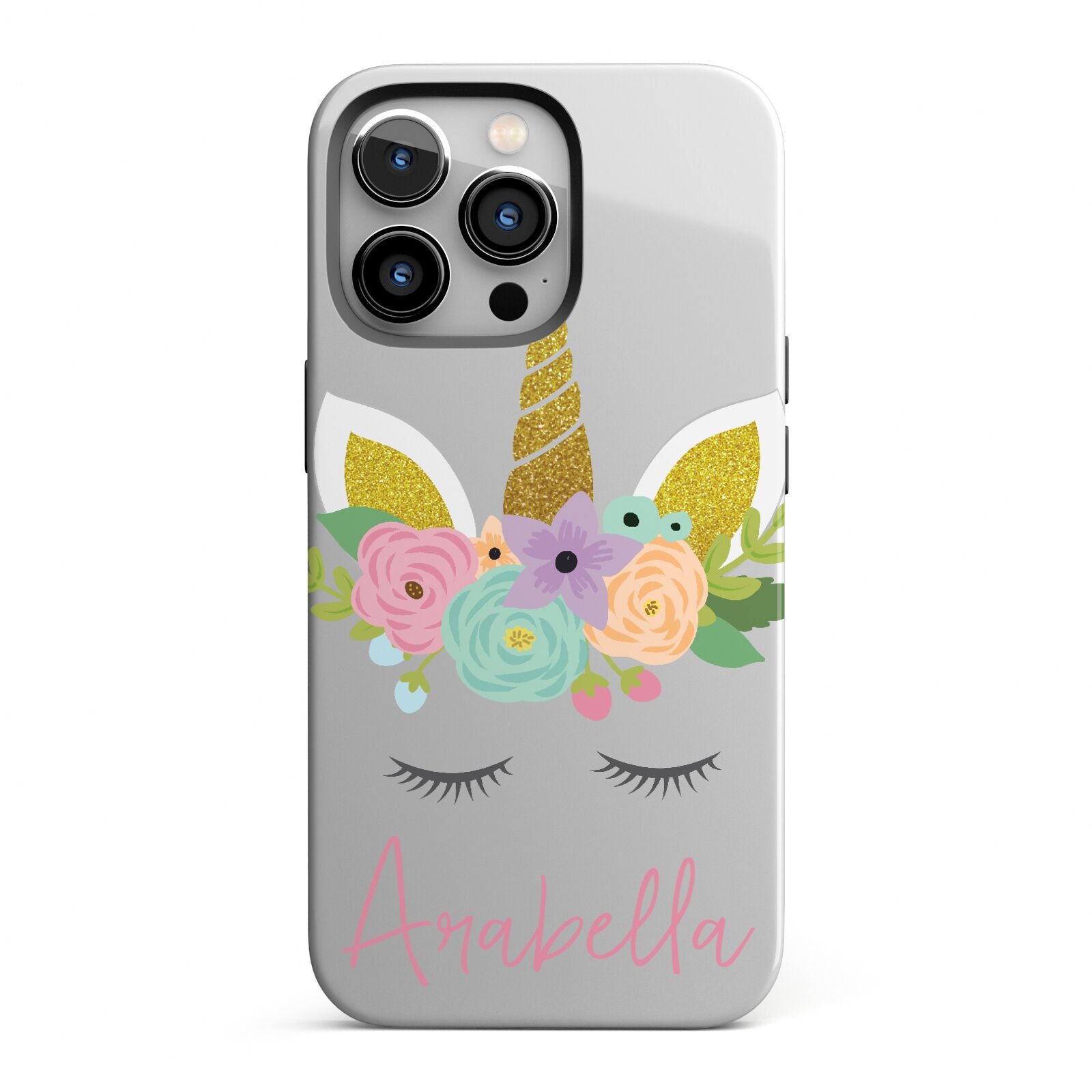 Personalised Unicorn Face iPhone 13 Pro Full Wrap 3D Tough Case