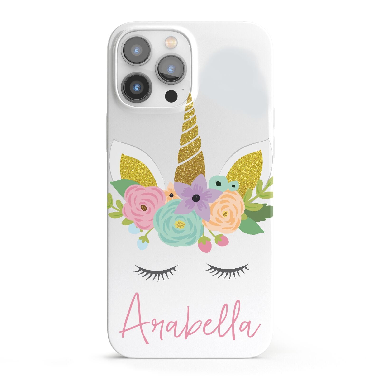 Personalised Unicorn Face iPhone 13 Pro Max Full Wrap 3D Snap Case