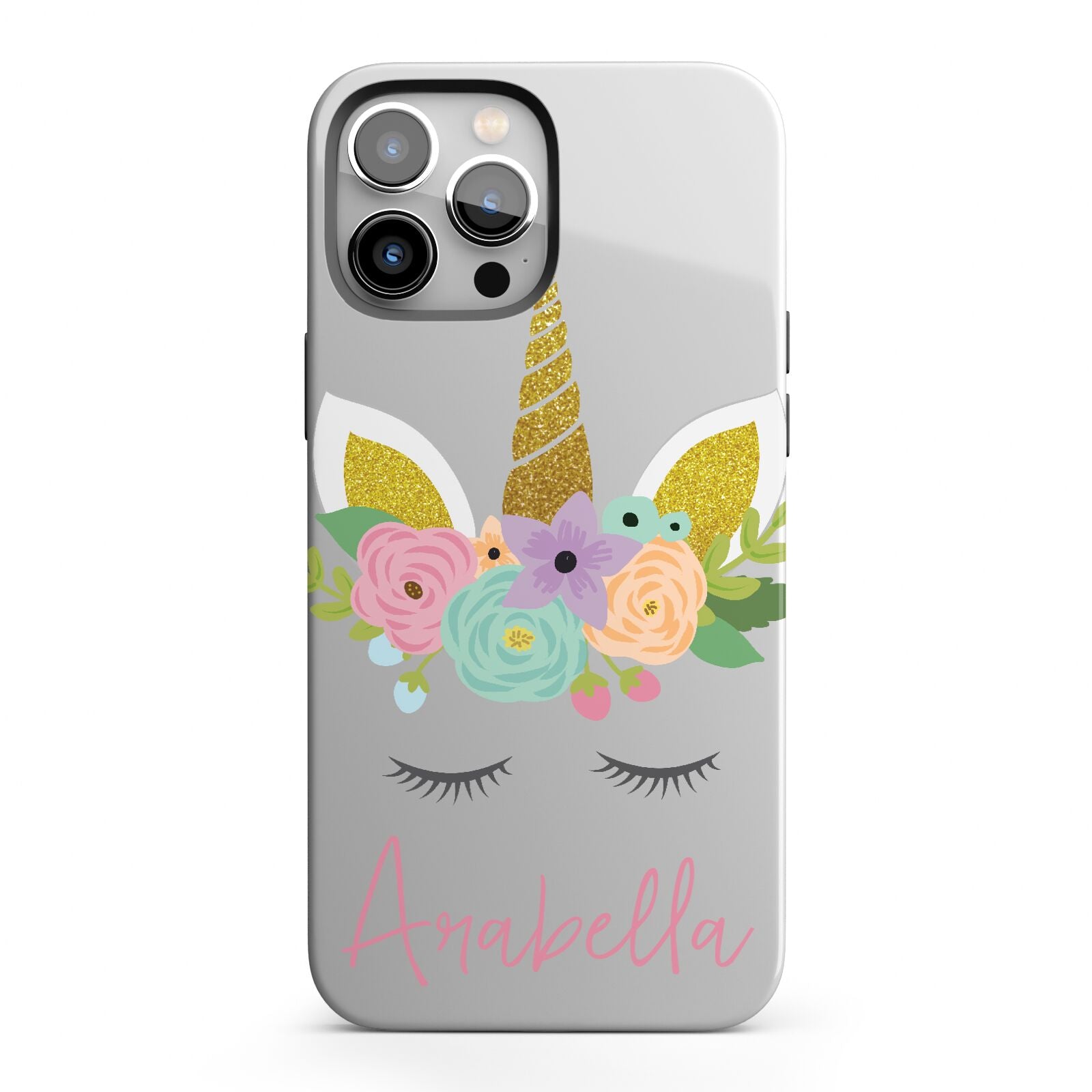 Personalised Unicorn Face iPhone 13 Pro Max Full Wrap 3D Tough Case
