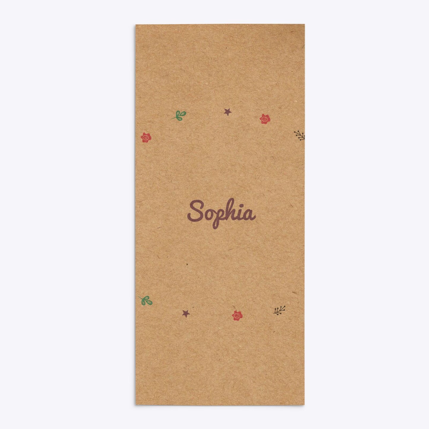 Personalised Unicorn Happy Birthday 4x9 Rectangle Invitation Kraft Back Image