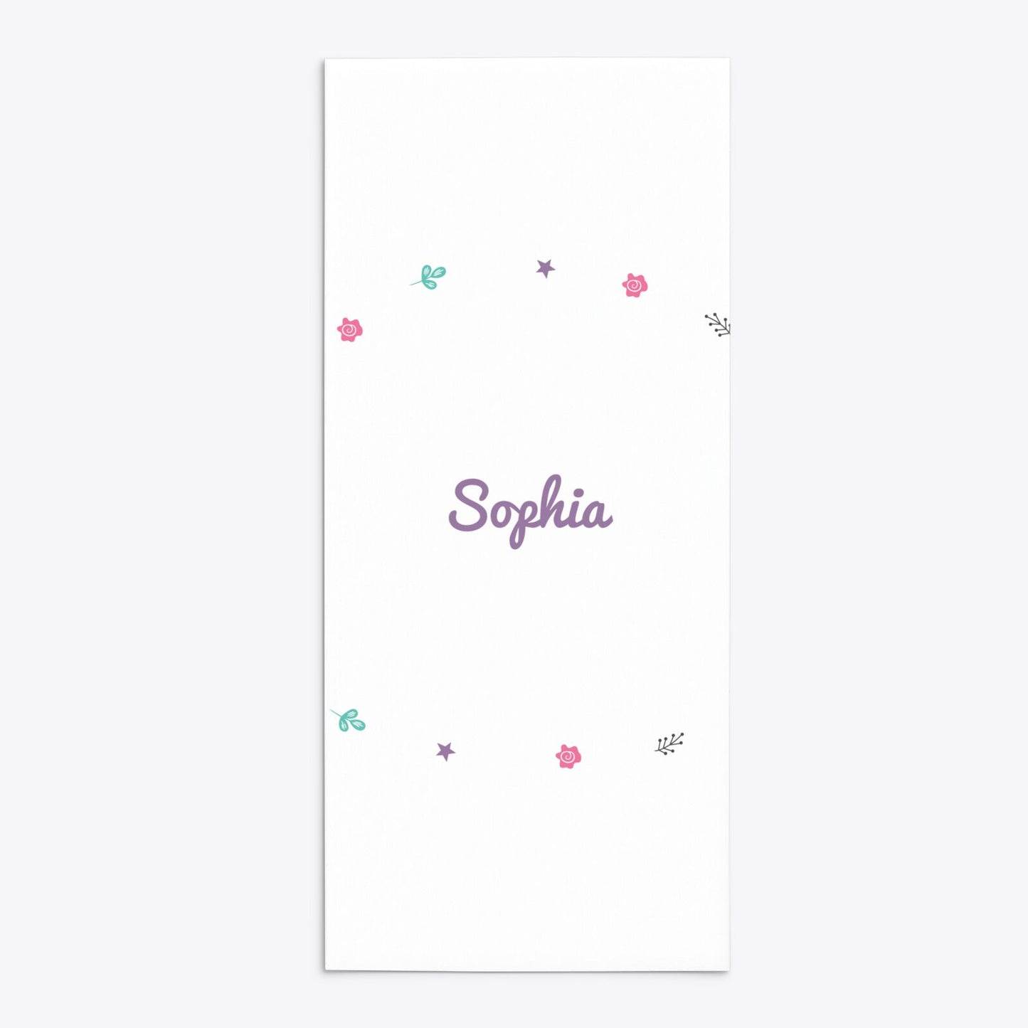 Personalised Unicorn Happy Birthday 4x9 Rectangle Invitation Matte Paper Back Image