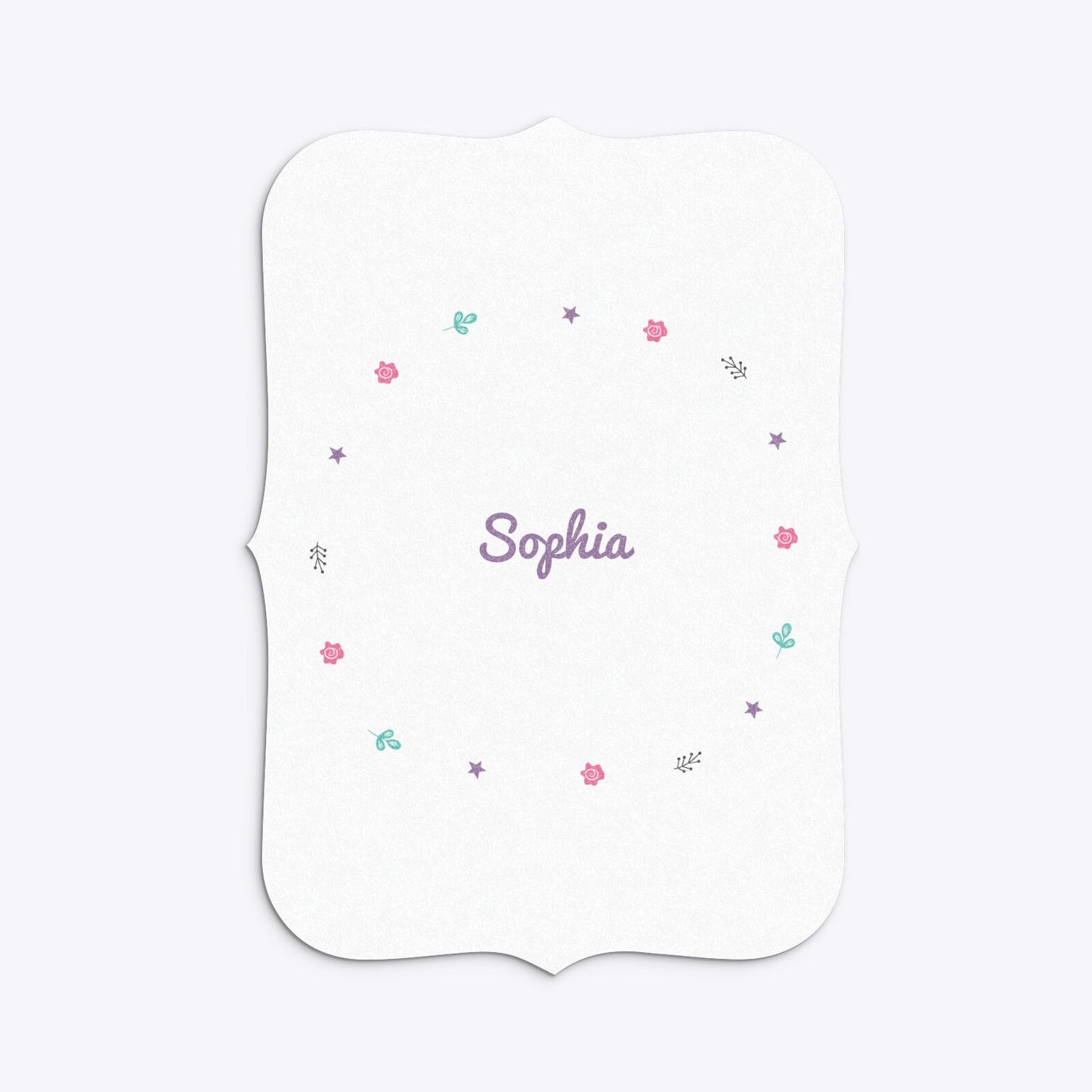 Personalised Unicorn Happy Birthday Bracket Invitation Glitter Back Image