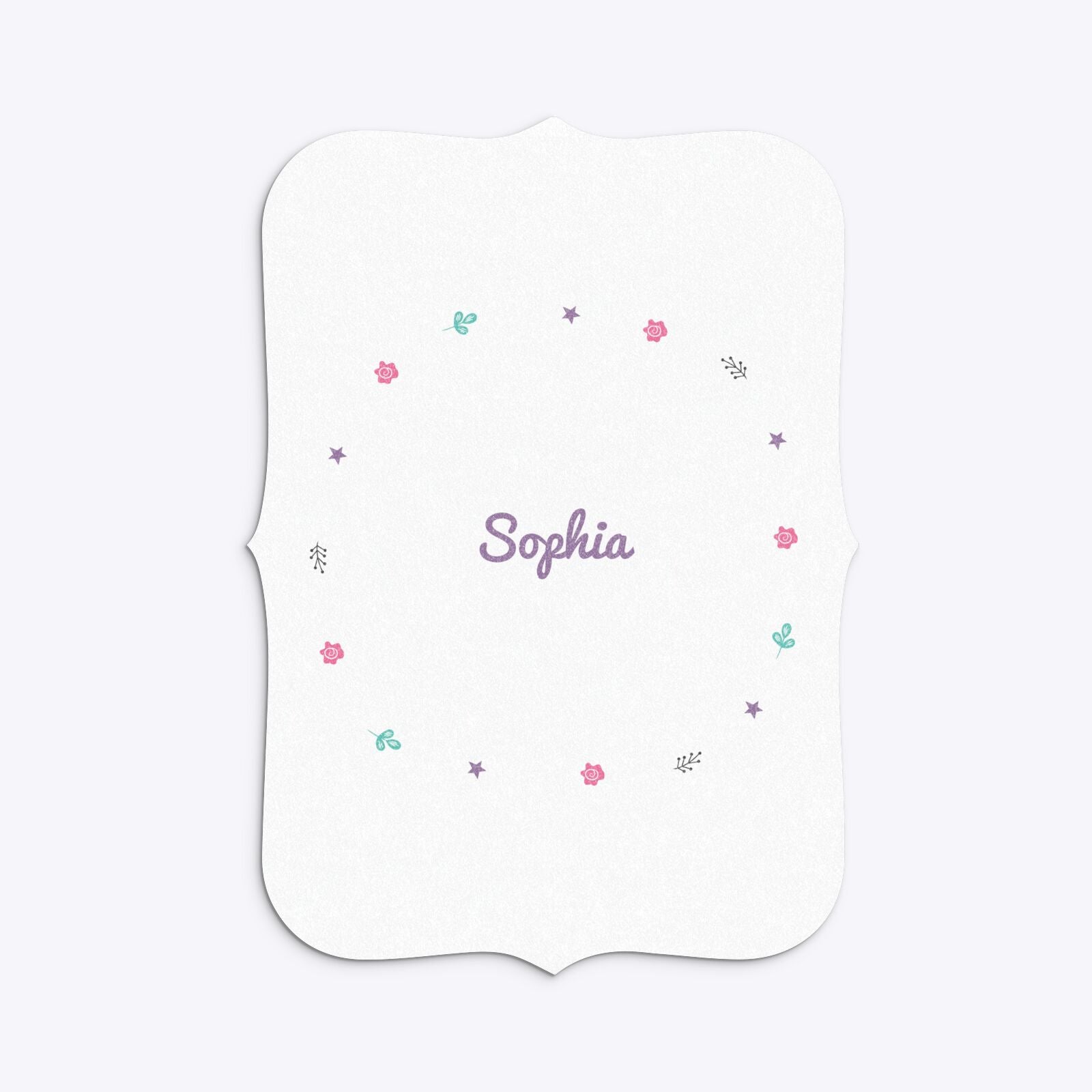 Personalised Unicorn Happy Birthday Bracket Invitation Glitter Back Image