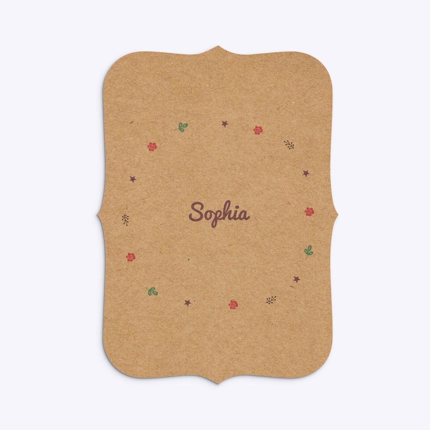 Personalised Unicorn Happy Birthday Bracket Invitation Kraft Back Image