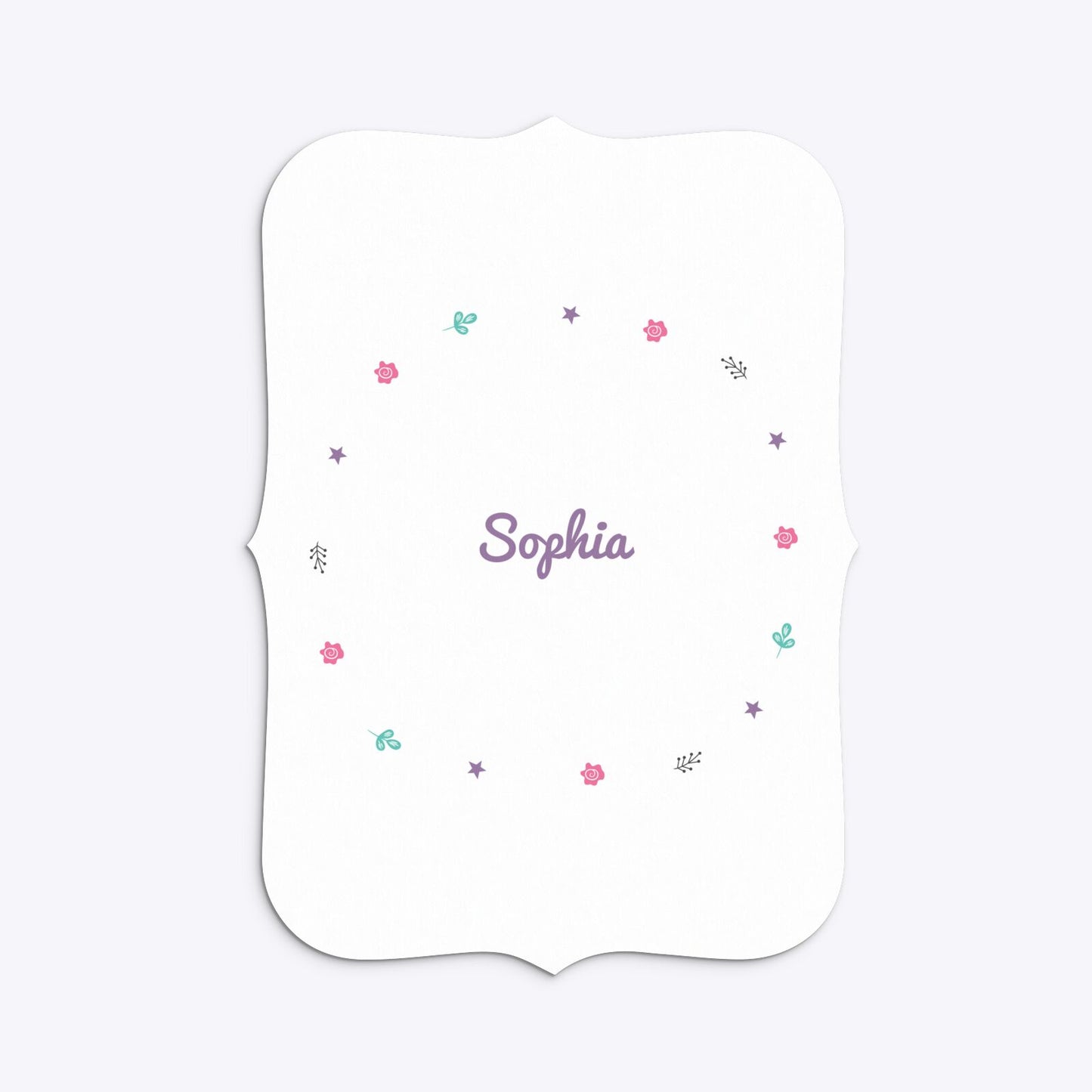 Personalised Unicorn Happy Birthday Bracket Invitation Matte Paper Back Image