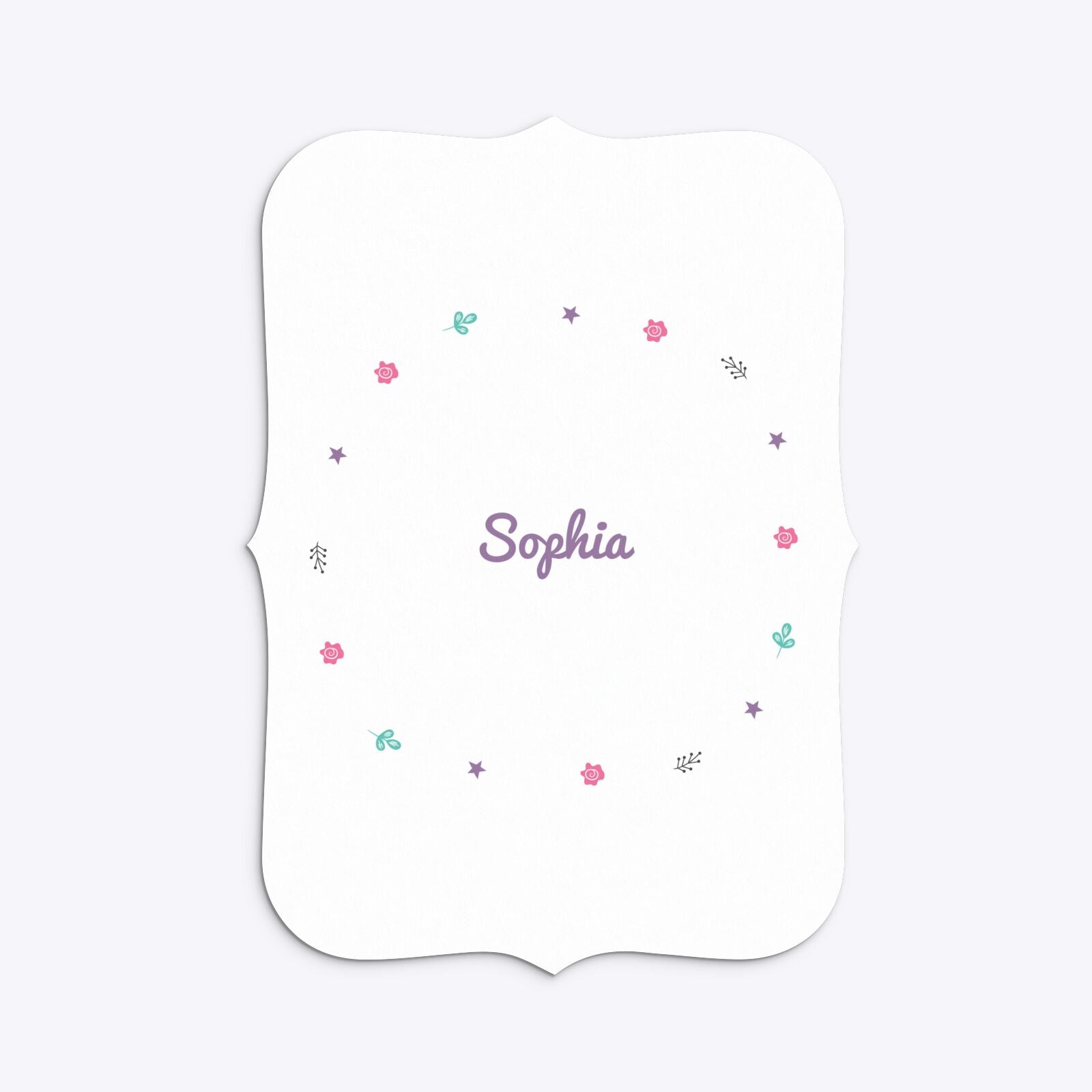 Personalised Unicorn Happy Birthday Bracket Invitation Matte Paper Back Image