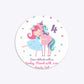 Personalised Unicorn Happy Birthday Circle 5 25x5 25 Invitation Matte Paper