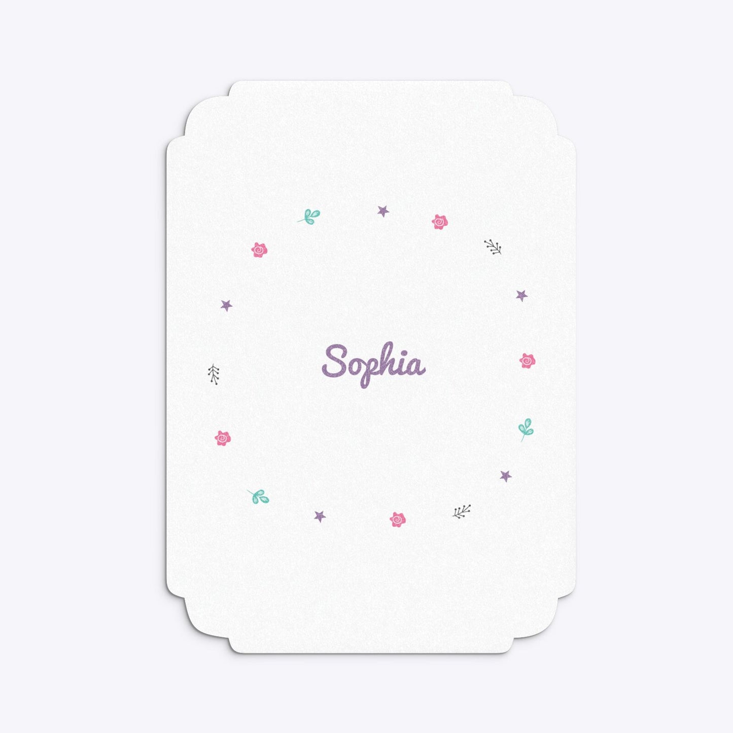 Personalised Unicorn Happy Birthday Deco Invitation Glitter Back Image