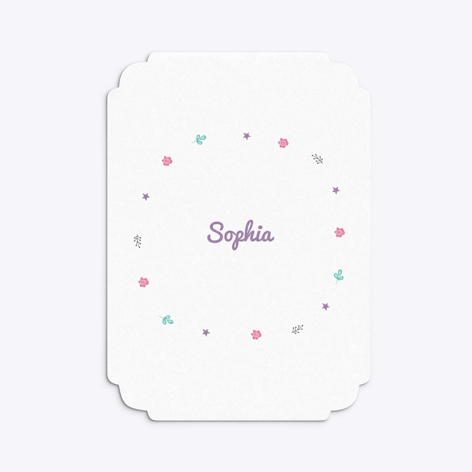 Personalised Unicorn Happy Birthday Deco Invitation Glitter Back Image