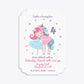 Personalised Unicorn Happy Birthday Deco Invitation Glitter