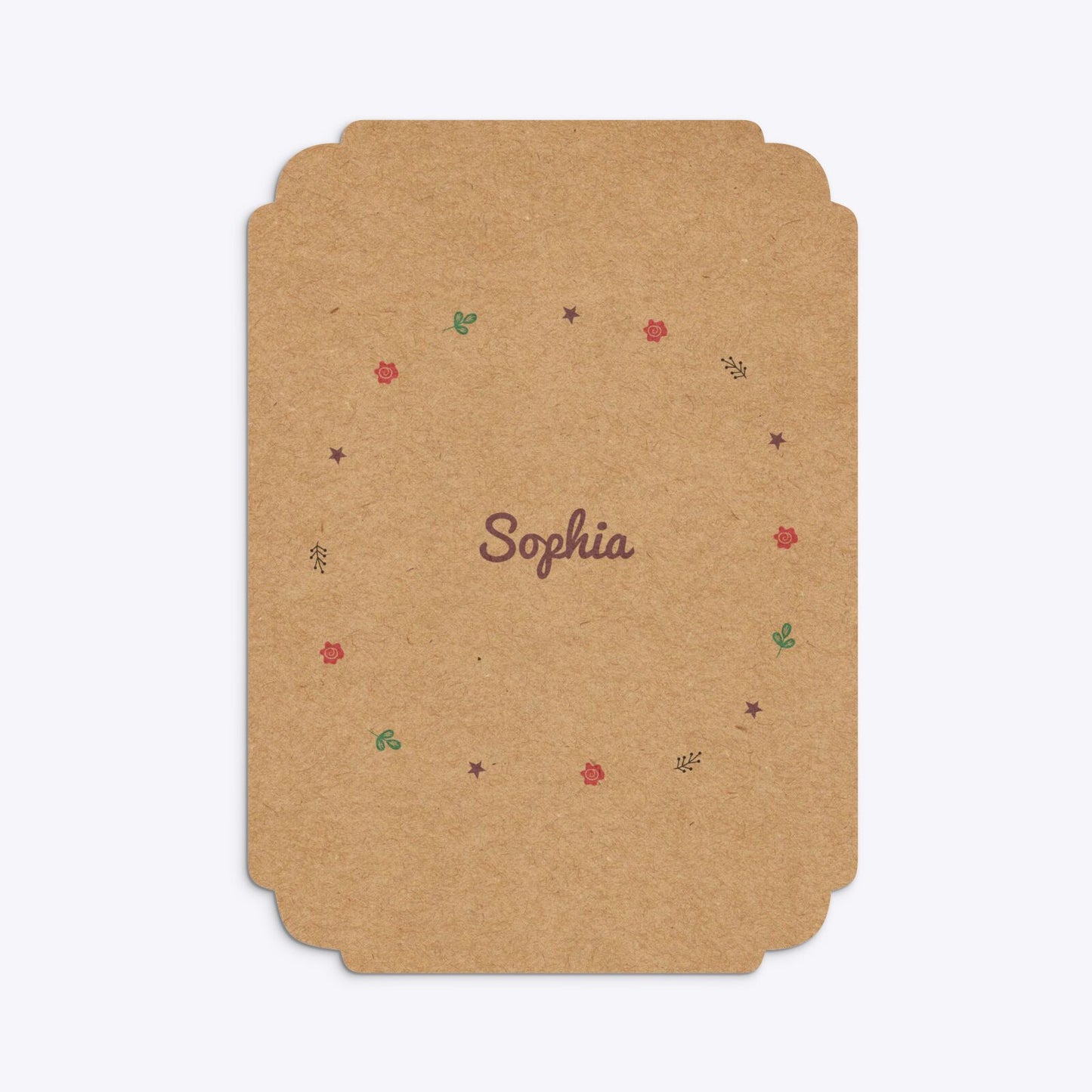 Personalised Unicorn Happy Birthday Deco Invitation Kraft Back Image