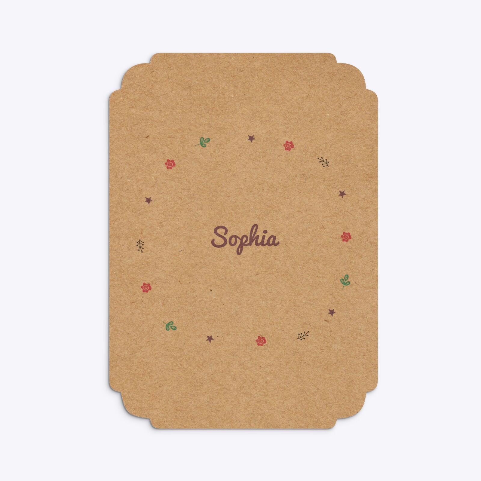 Personalised Unicorn Happy Birthday Deco Invitation Kraft Back Image