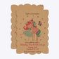 Personalised Unicorn Happy Birthday Petal Invitation Kraft Front and Back Image