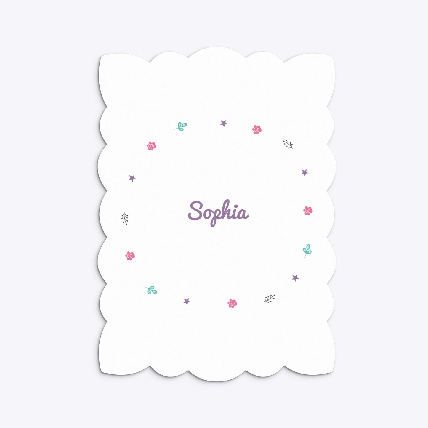 Personalised Unicorn Happy Birthday Petal Invitation Matte Paper Back Image