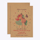 Personalised Unicorn Happy Birthday Rectangle Invitation Kraft Front and Back Image