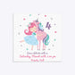 Personalised Unicorn Happy Birthday Square 5 25x5 25 Invitation Glitter