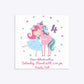 Personalised Unicorn Happy Birthday Square 5 25x5 25 Invitation Matte Paper