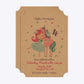 Personalised Unicorn Happy Birthday Ticket Invitation Kraft Front and Back Image