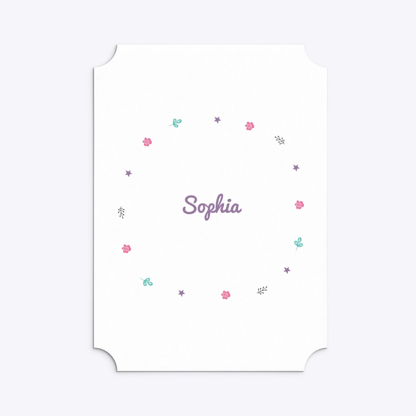 Personalised Unicorn Happy Birthday Ticket Invitation Matte Paper Back Image