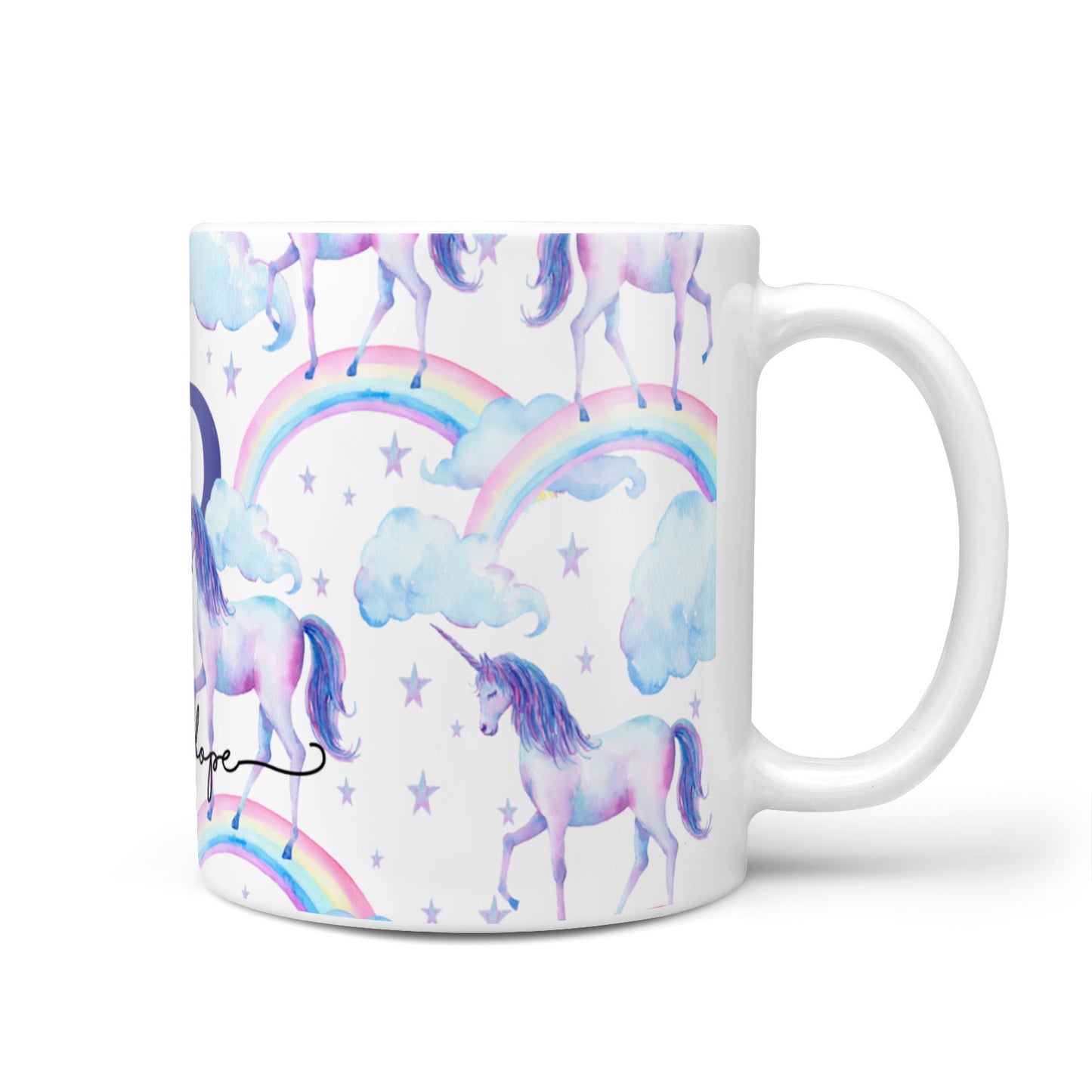 Personalised Unicorn Initial 10oz Mug