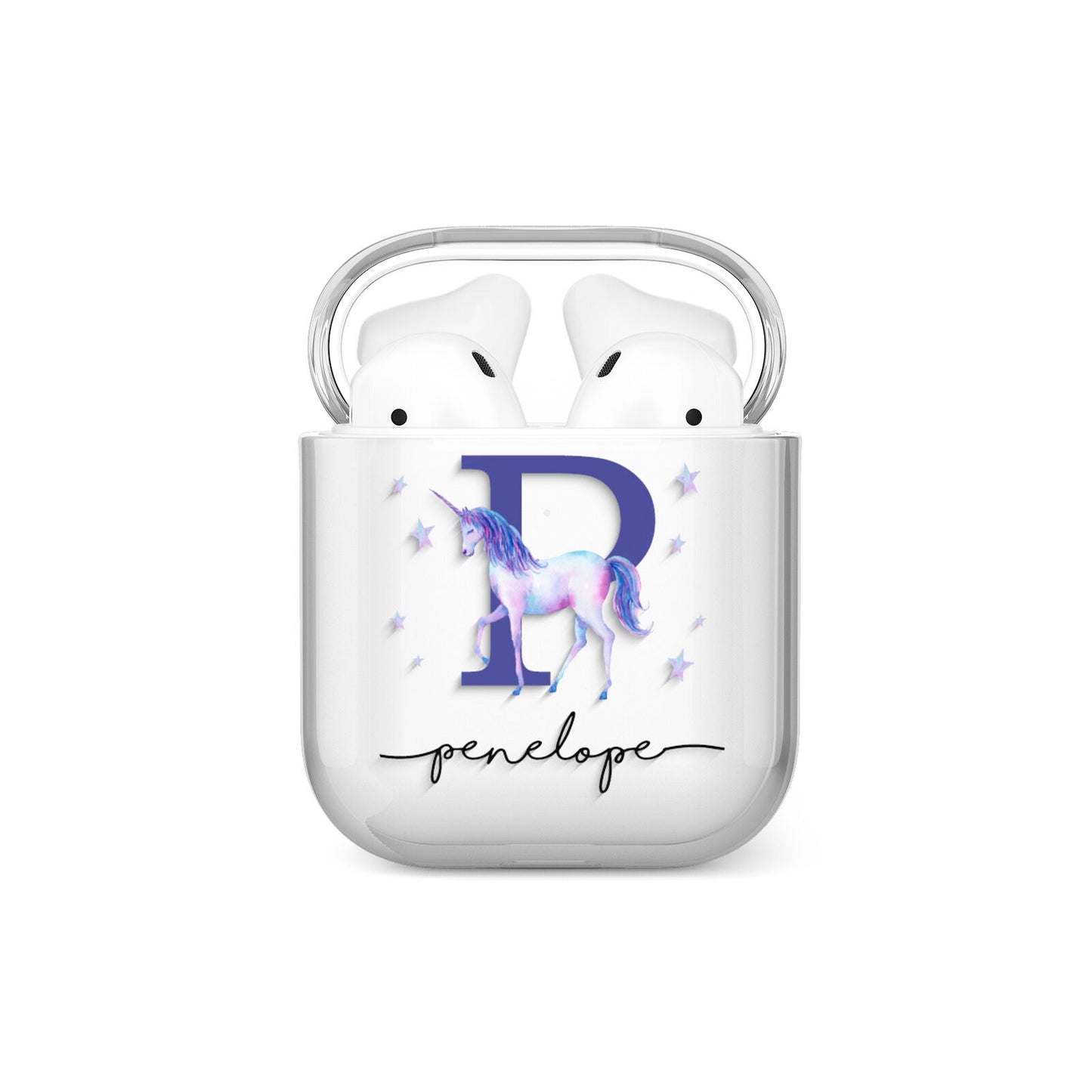 Personalised Unicorn Initial AirPods Case