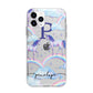 Personalised Unicorn Initial Apple iPhone 11 Pro in Silver with Bumper Case