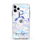 Personalised Unicorn Initial Apple iPhone 11 Pro in Silver with White Impact Case