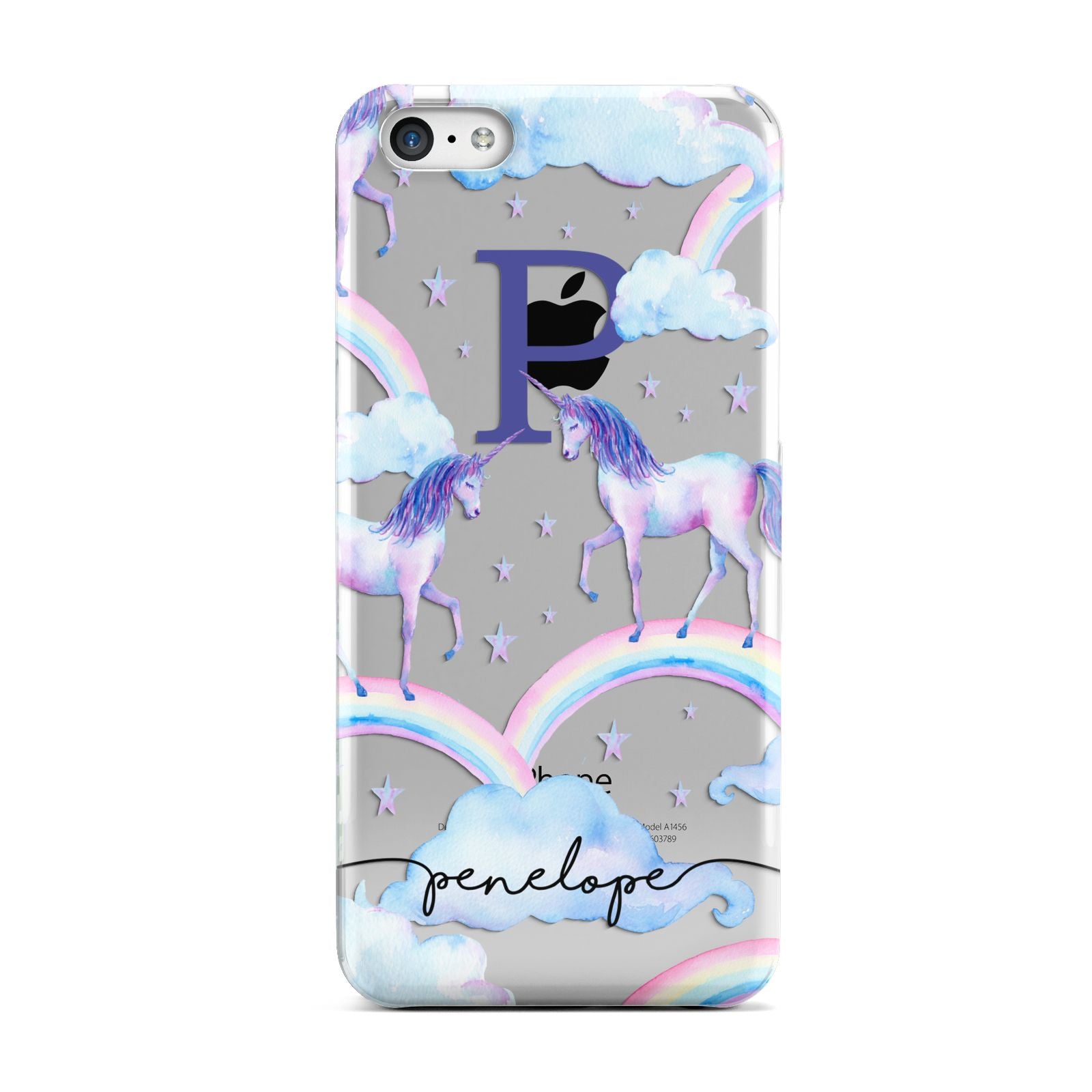 Personalised Unicorn Initial Apple iPhone 5c Case
