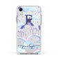Personalised Unicorn Initial Apple iPhone XR Impact Case White Edge on Silver Phone