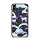 Personalised Unicorn Initial Apple iPhone Xs Max Impact Case Black Edge on Black Phone