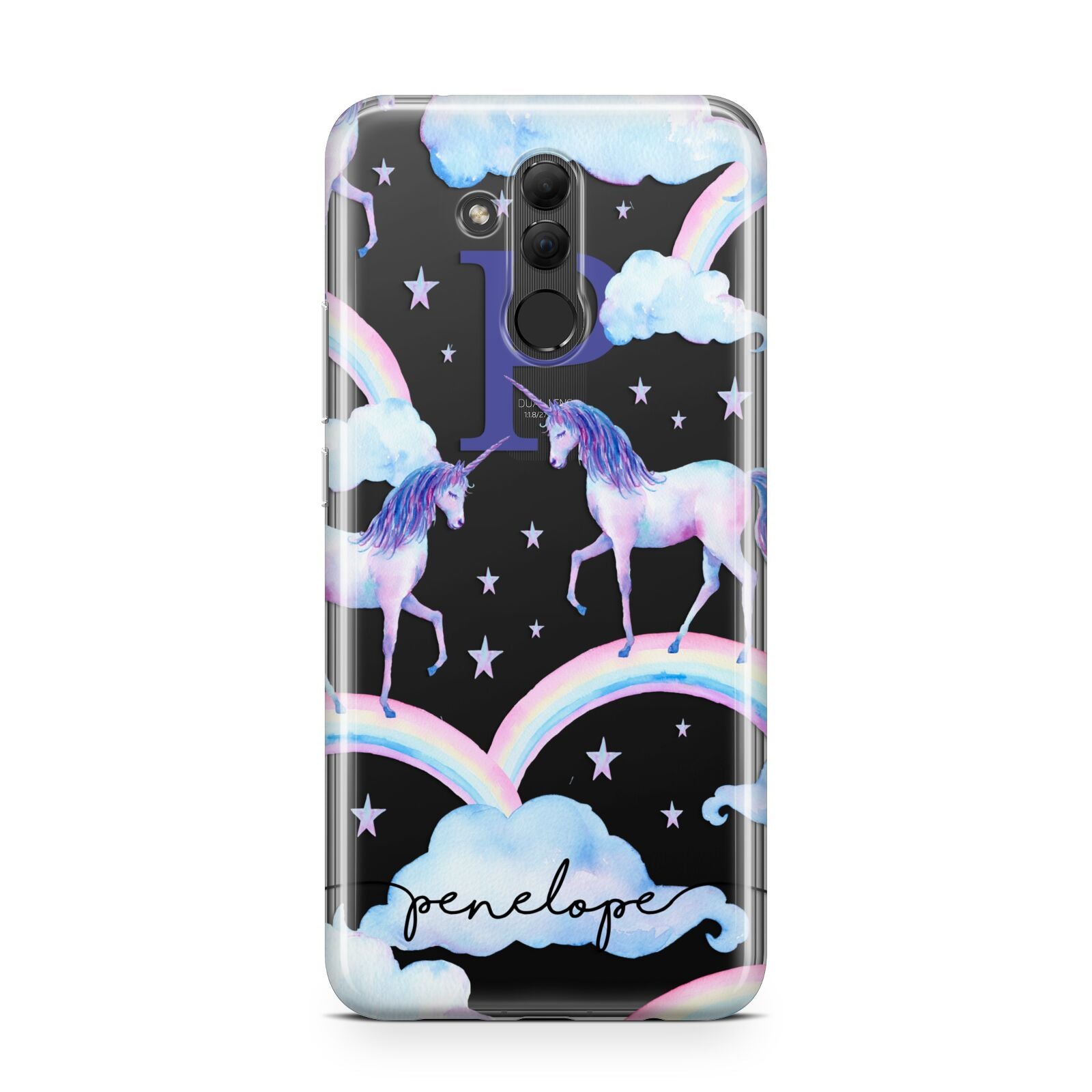 Personalised Unicorn Initial Huawei Mate 20 Lite