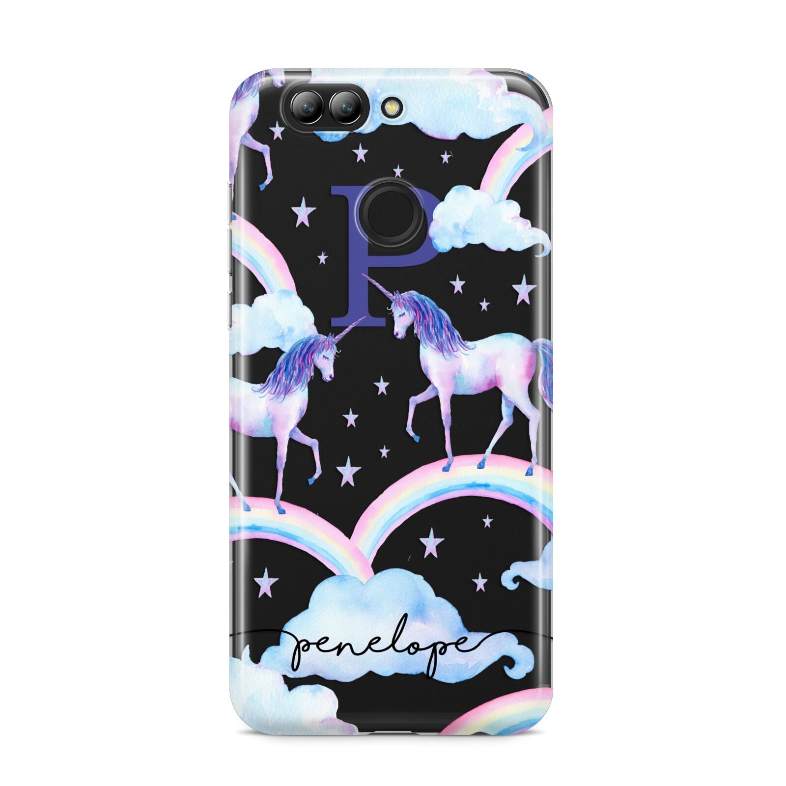 Personalised Unicorn Initial Huawei Nova 2s Phone Case