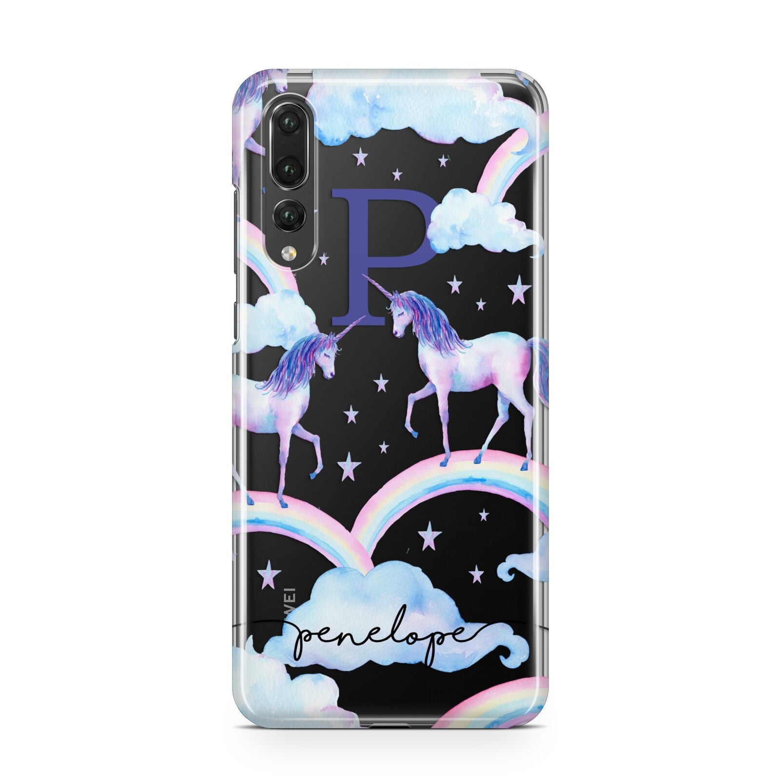 Personalised Unicorn Initial Huawei P20 Pro Phone Case