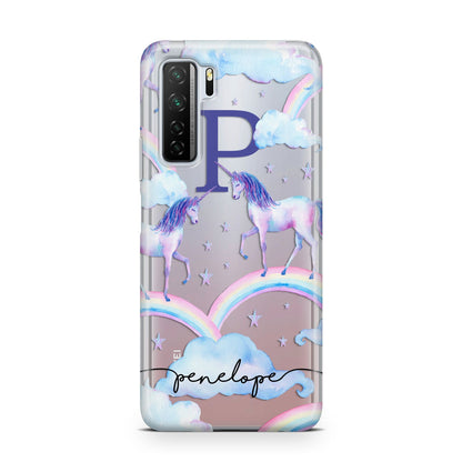 Personalised Unicorn Initial Huawei P40 Lite 5G Phone Case