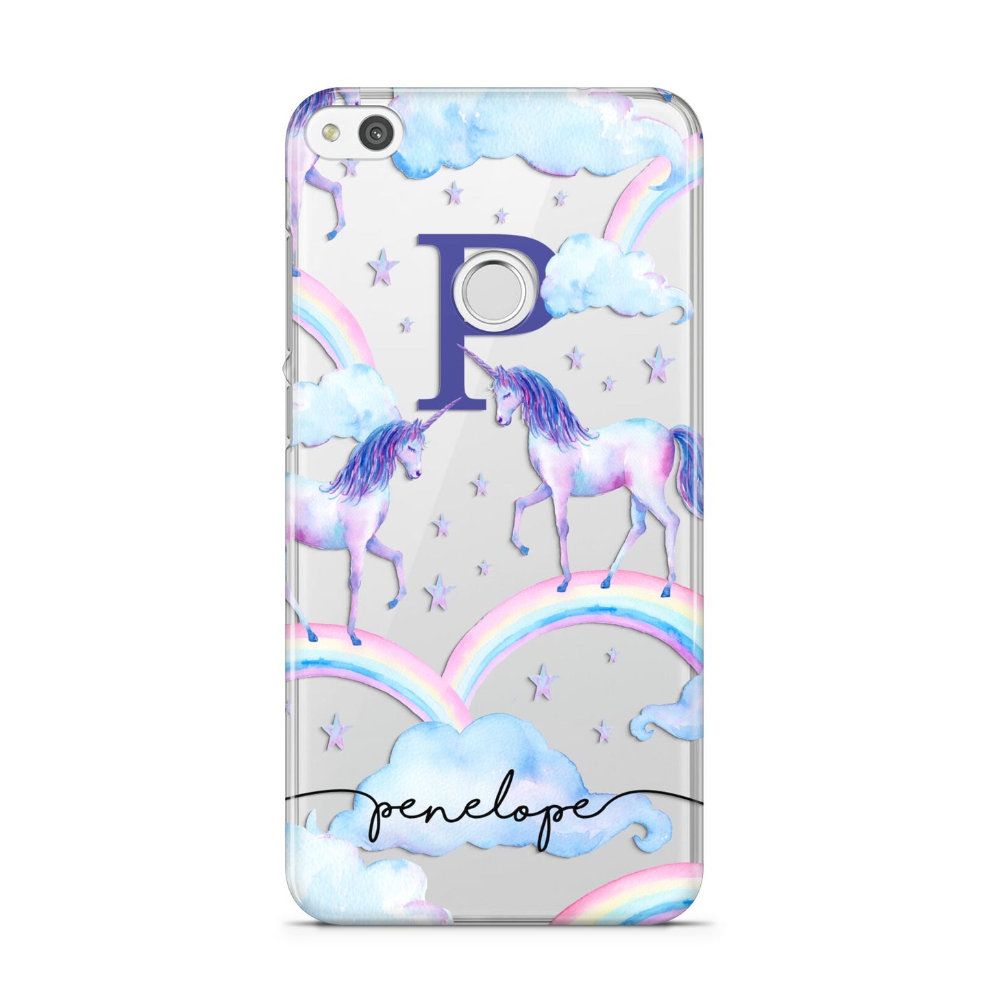Personalised Unicorn Initial Huawei P8 Lite Case