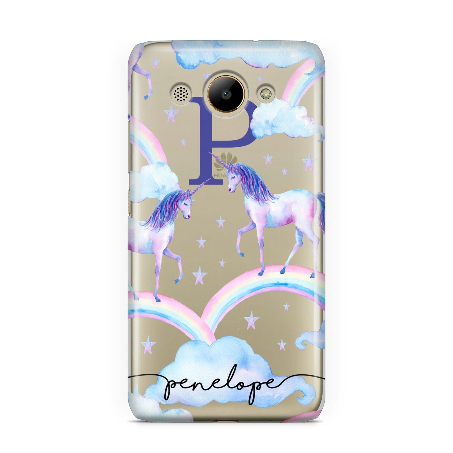 Personalised Unicorn Initial Huawei Y3 2017