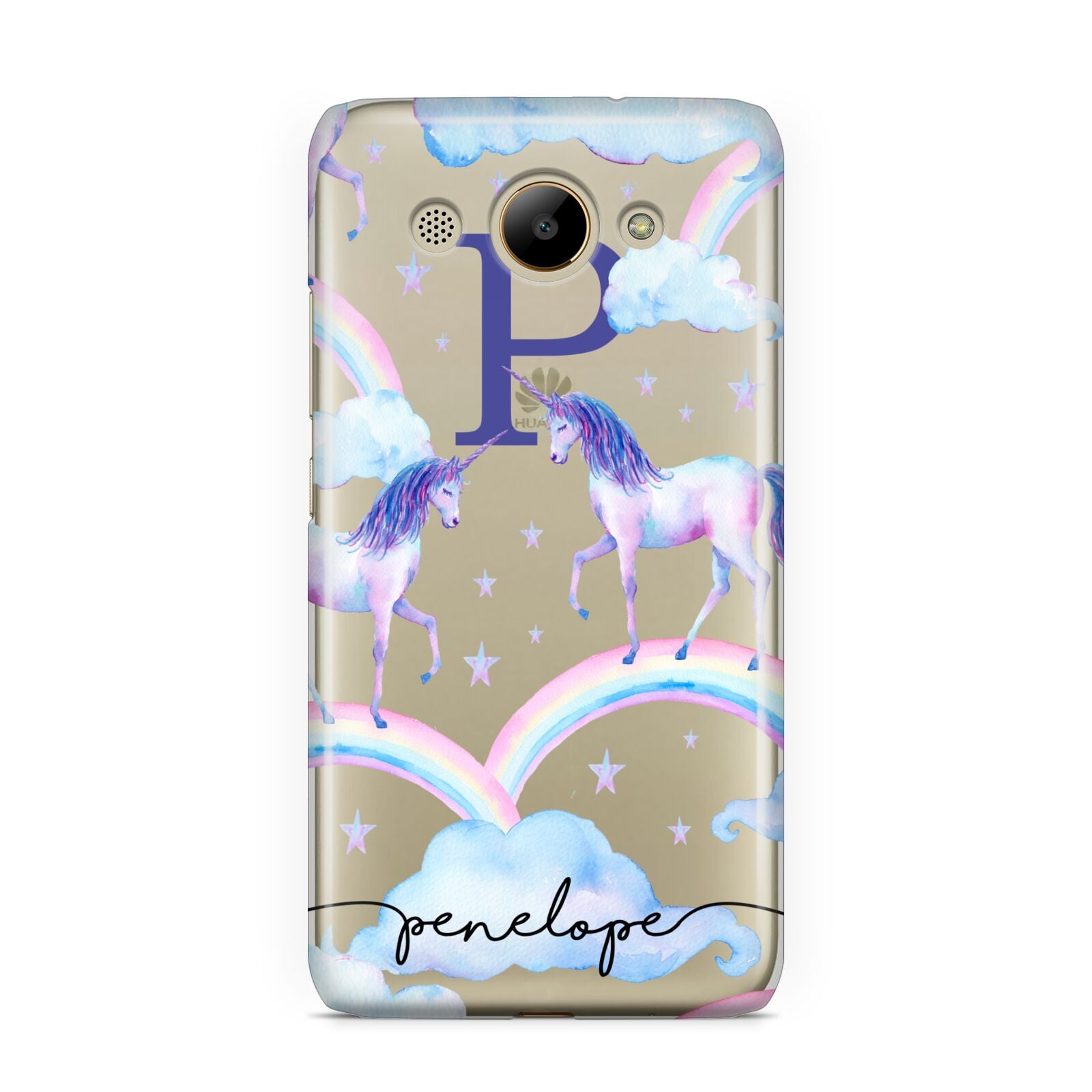 Personalised Unicorn Initial Huawei Y3 2017
