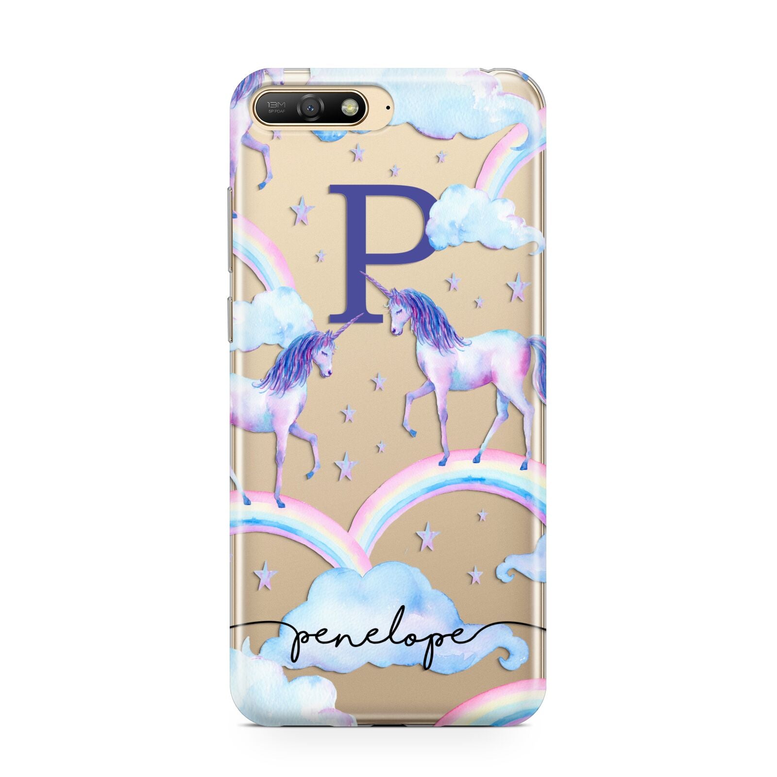 Personalised Unicorn Initial Huawei Y6 2018