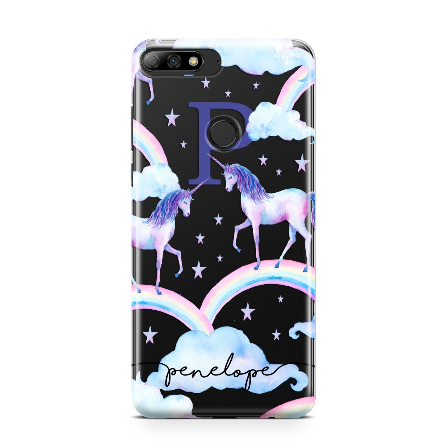 Personalised Unicorn Initial Huawei Y7 2018