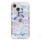 Personalised Unicorn Initial iPhone 13 Mini TPU Impact Case with Pink Edges